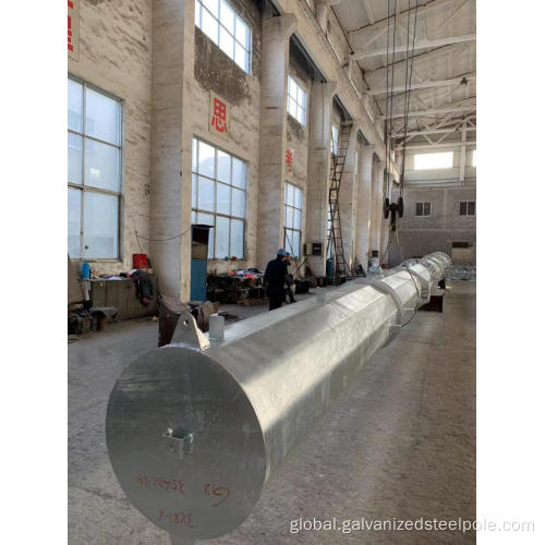 Galvanized Metal Posts 35KV polygonal transmission steel pole Manufactory